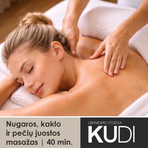 Nugaros, kaklo ir pečių juostos masažas | 1 masažas x 40 min.